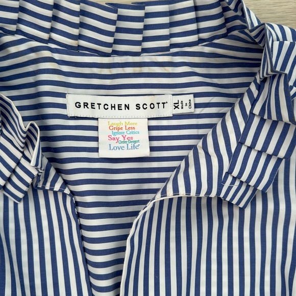 Gretchen Scott Blue and White striped sundress. - Picture 4 of 4